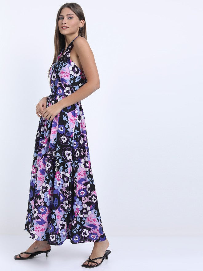 Tokyo Talkies Women Black Printed Maxi Dress - Black - Image 6