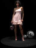 Tokyo Talkies Women Peach Solid A-Line Dress - Peach - Image 1