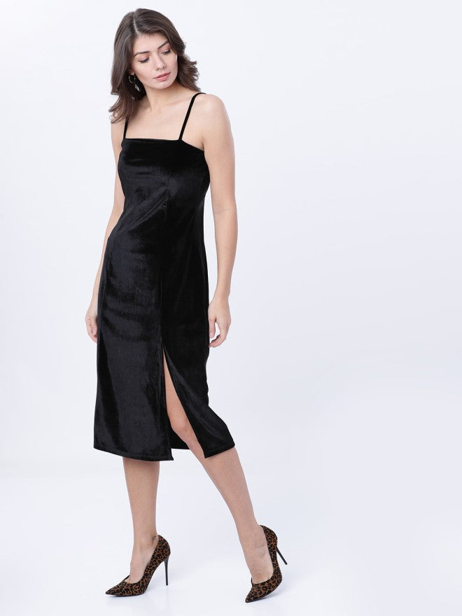 Tokyo Talkies Women Black Solid Bodycon Dress - Black - Image 1