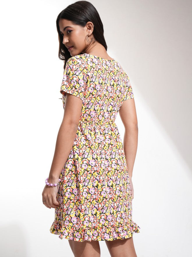 Tokyo Talkies Women Black Printed A-Line Dress - Black - Image 3