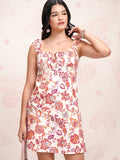 Tokyo Talkies Women Off White Printed Sheath Dress - Off White - Image 1
