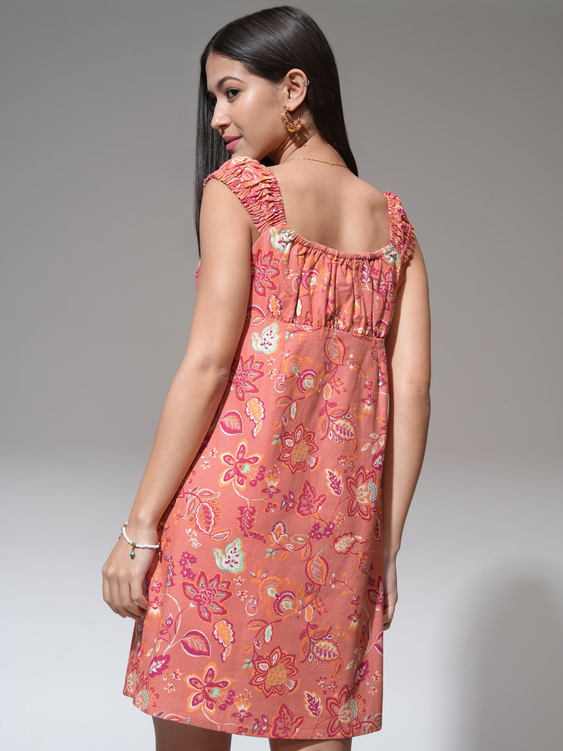 Tokyo Talkies Women Rust Printed Sheath Dress - Rust - Image 3