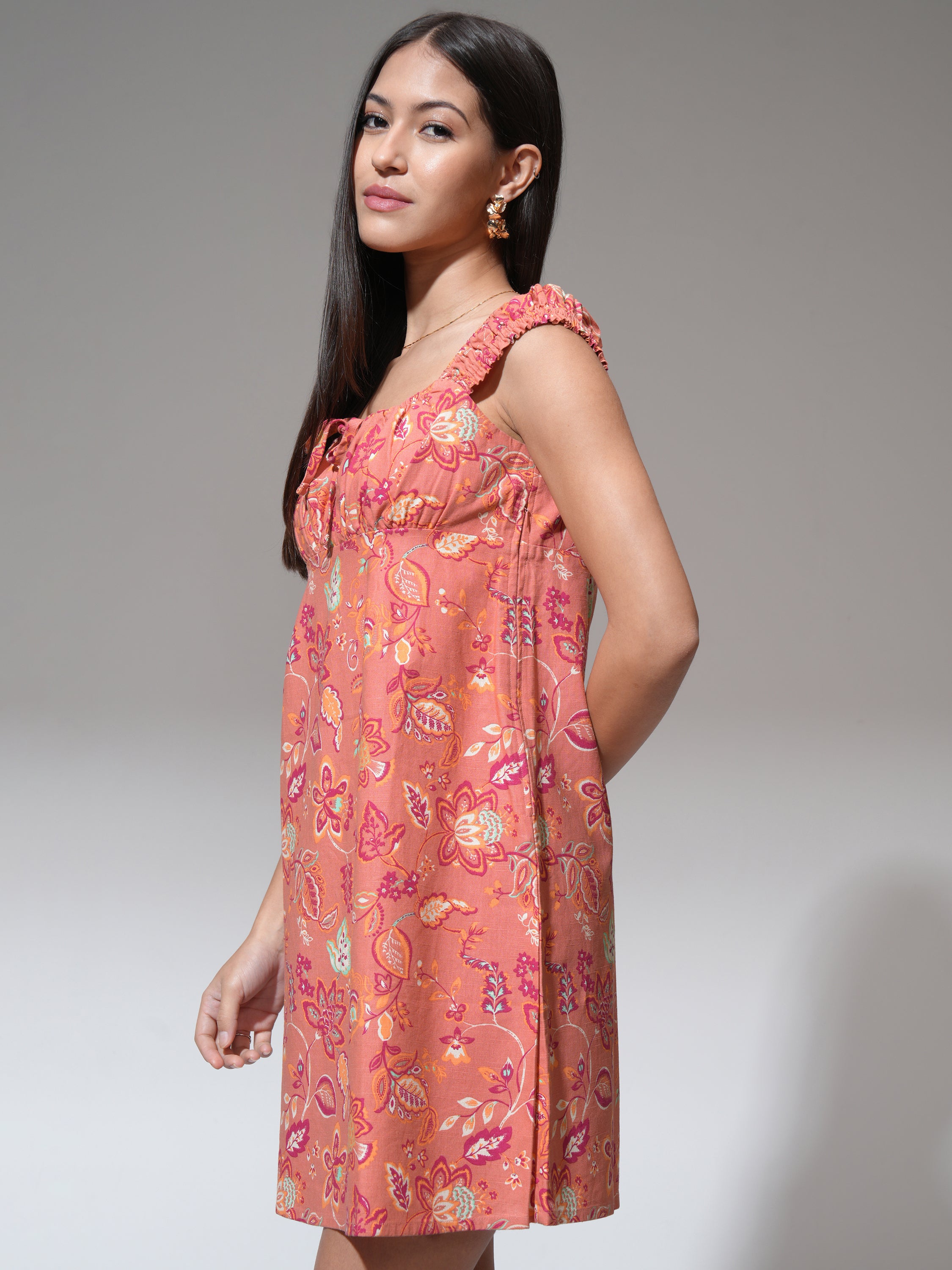 Tokyo Talkies Women Rust Printed Sheath Dress - Rust - Image 4