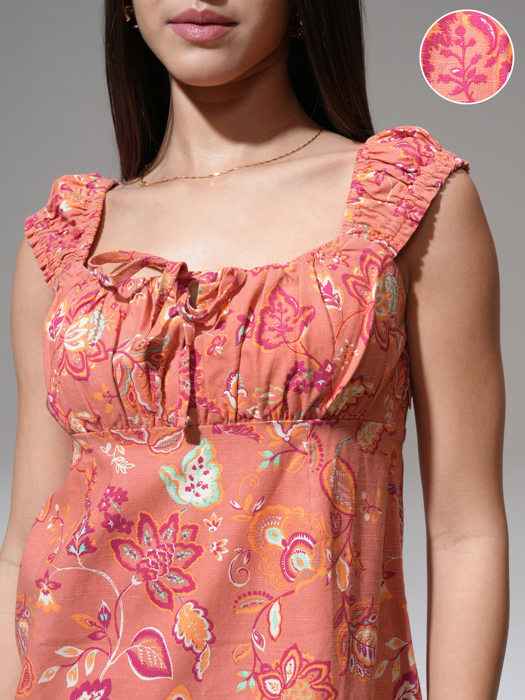 Tokyo Talkies Women Rust Printed Sheath Dress - Rust - Image 5