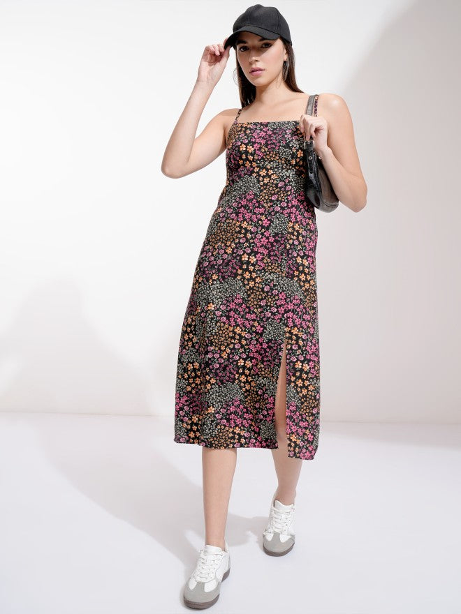 Tokyo Talkies Women Black Printed Maxi Dress - Black - Image 2