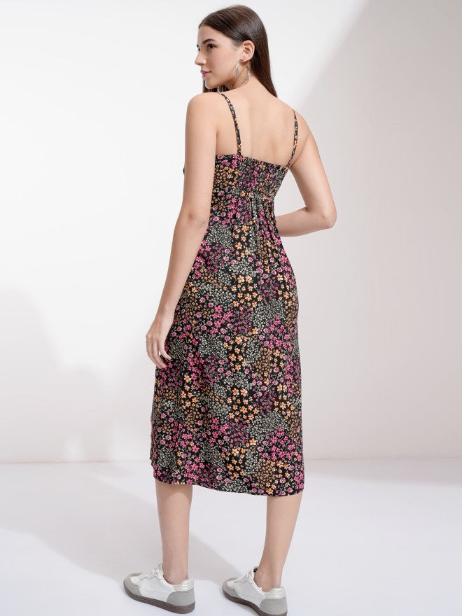 Tokyo Talkies Women Black Printed Maxi Dress - Black - Image 3