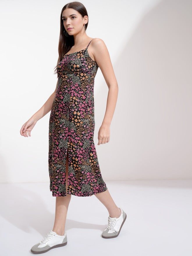 Tokyo Talkies Women Black Printed Maxi Dress - Black - Image 4