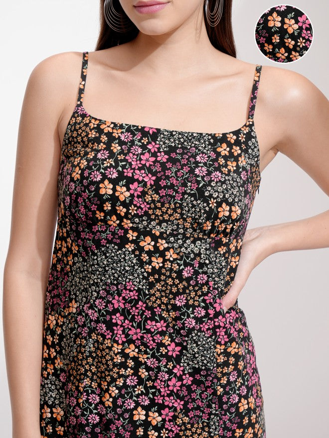Tokyo Talkies Women Black Printed Maxi Dress - Black - Image 5