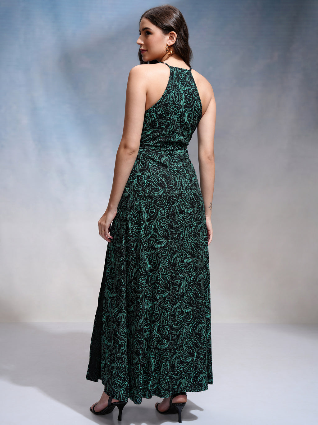 Tokyo Talkies Women Black Printed Maxi Dress - Black - Image 3