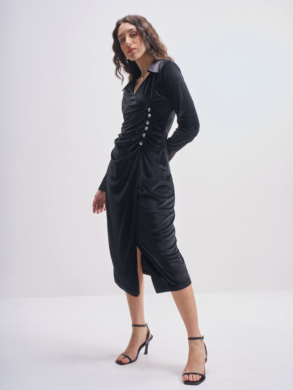 Tokyo Talkies Women Black Solid Sheath Dress - Black - Image 2