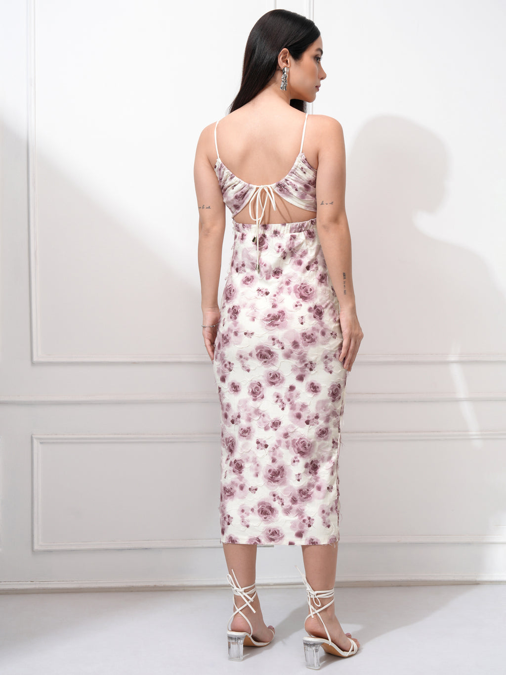 Tokyo Talkies Women Purple Printed Bodycon Dress - Purple - Image 3