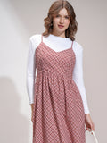 Tokyo Talkies Women Coral Printed Maxi Dress - Coral - Image 1