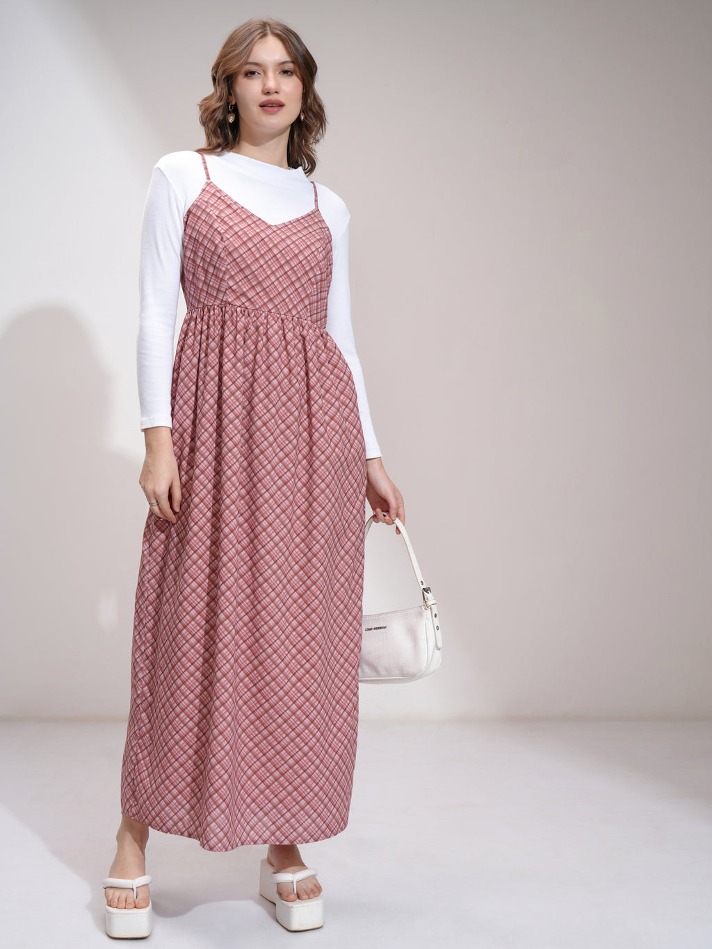 Tokyo Talkies Women Coral Printed Maxi Dress - Coral - Image 2