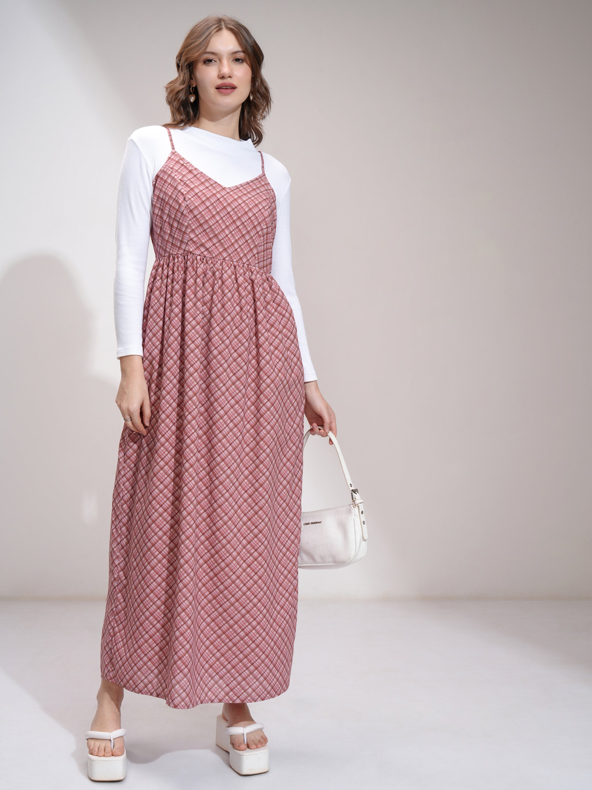 Tokyo Talkies Women Coral Printed Maxi Dress - Coral - Image 2