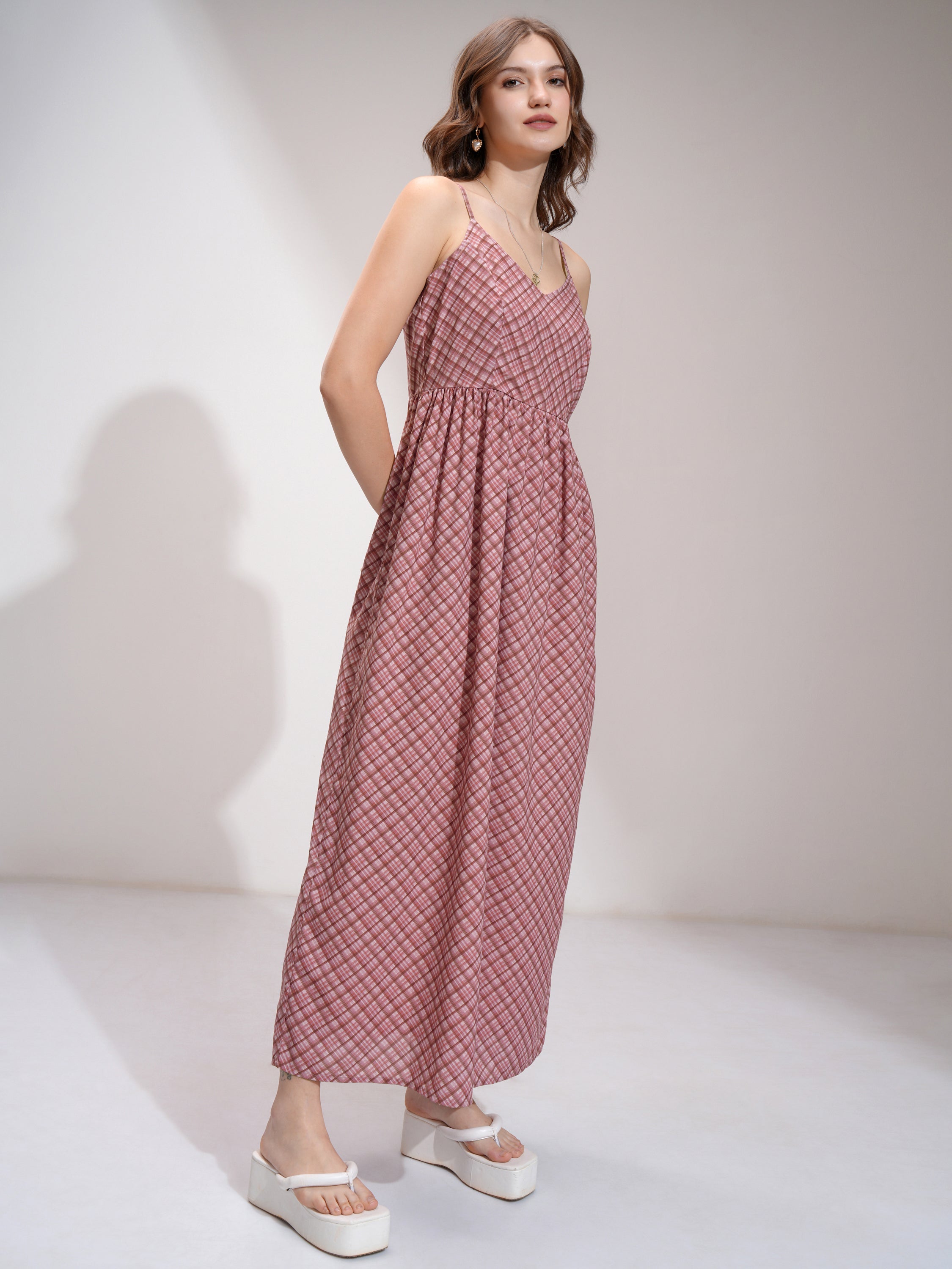 Tokyo Talkies Women Coral Printed Maxi Dress - Coral - Image 6