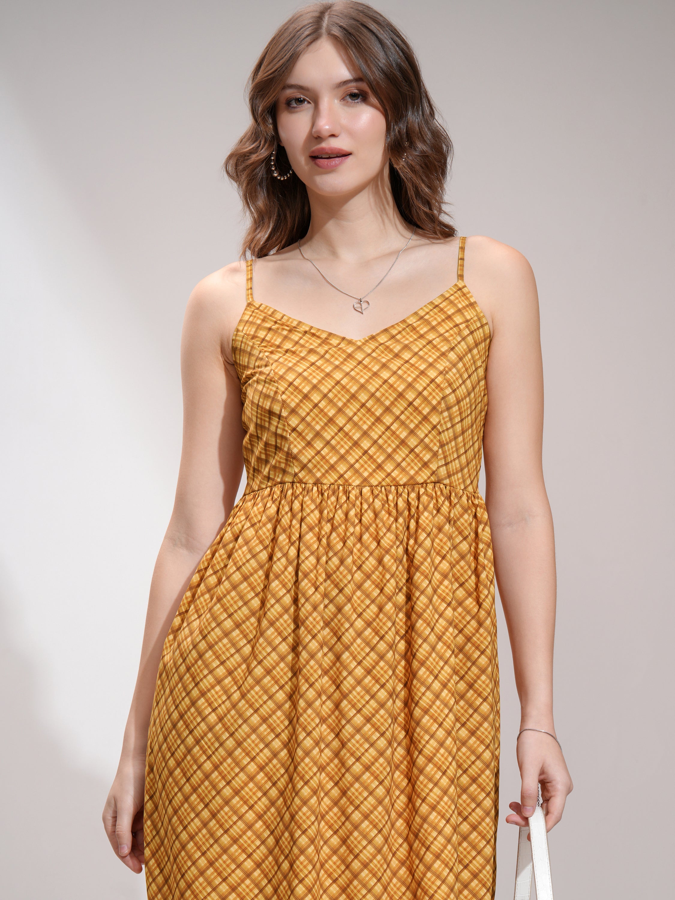 Tokyo Talkies Women Yellow Printed Maxi Dress - Yellow - Image 1