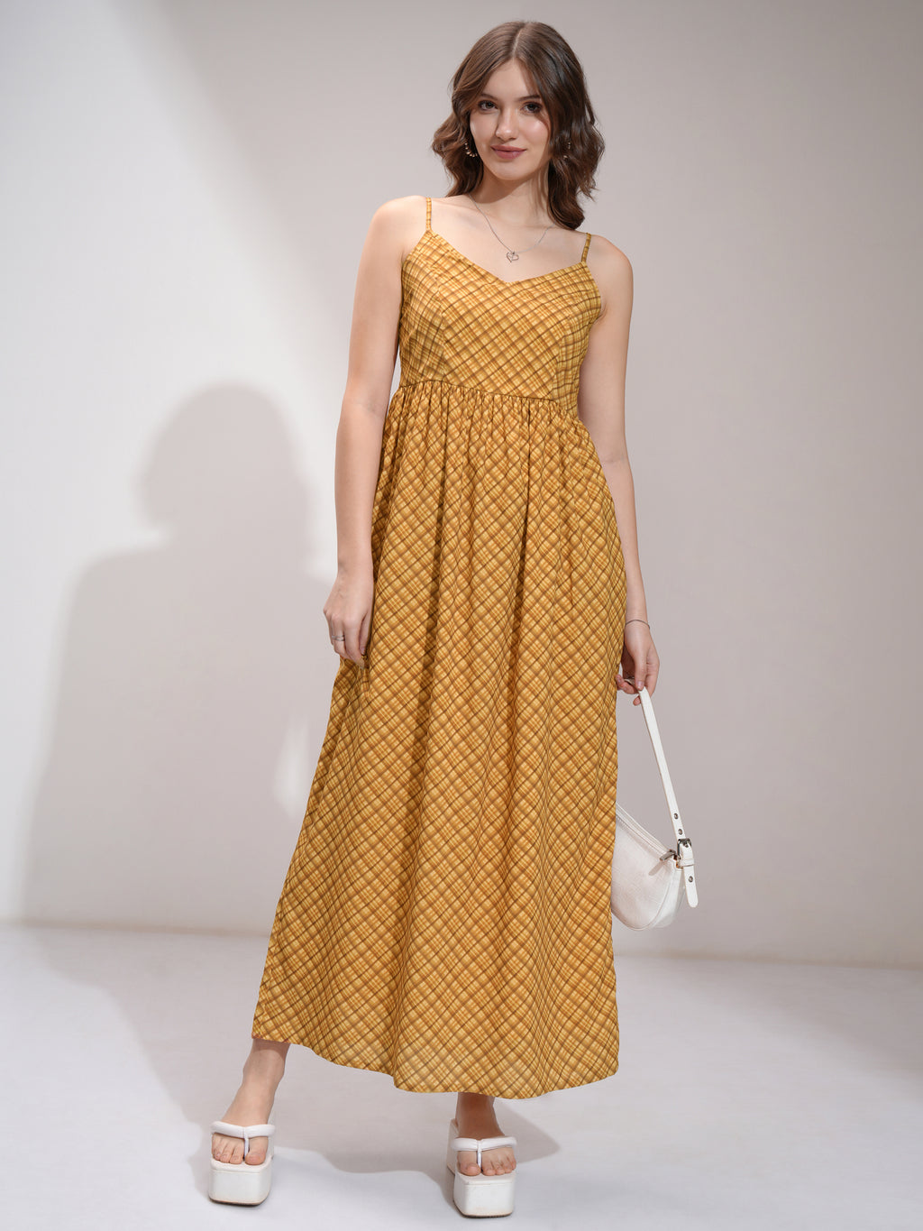 Tokyo Talkies Women Yellow Printed Maxi Dress - Yellow - Image 2