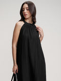 Tokyo Talkies Women Black Solid Maxi Dress - Black - Image 1