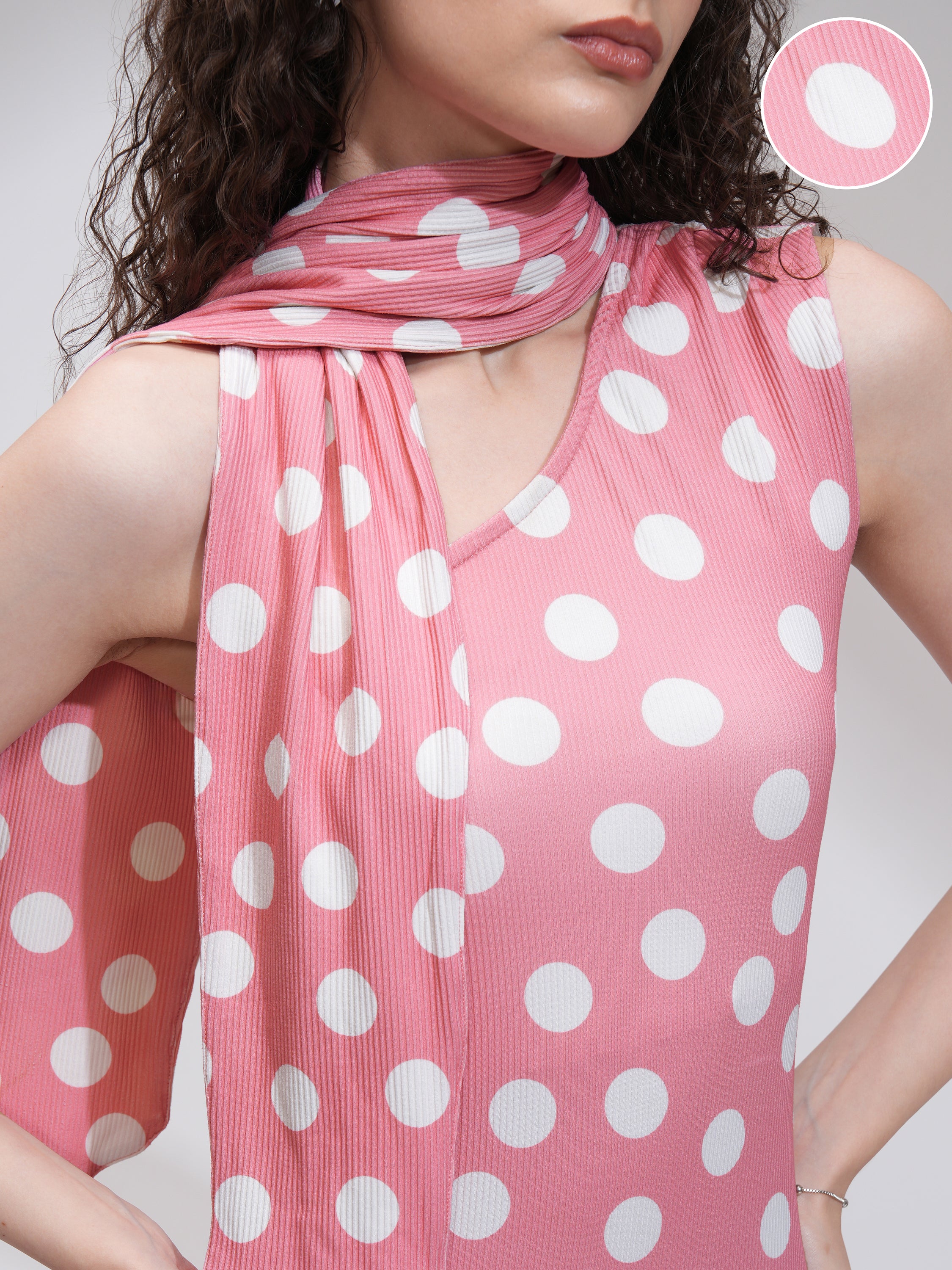 Tokyo Talkies Women Pink Printed Bodycon Dress - Pink - Image 5