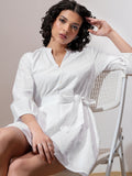Tokyo Talkies Women White Solid A-Line Dress - White - Image 1