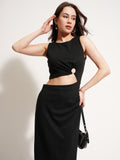 Tokyo Talkies Women Black Solid A-Line Dress - Black - Image 1