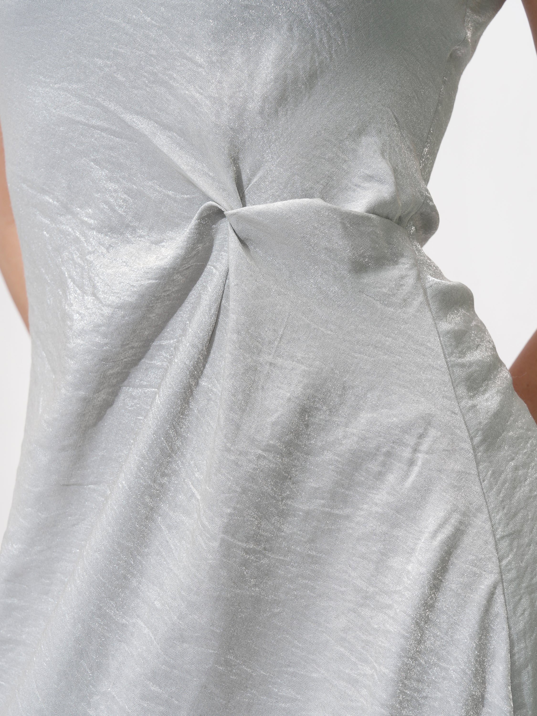 Tokyo Talkies Women Silver Solid Maxi Dress - Silver - Image 6