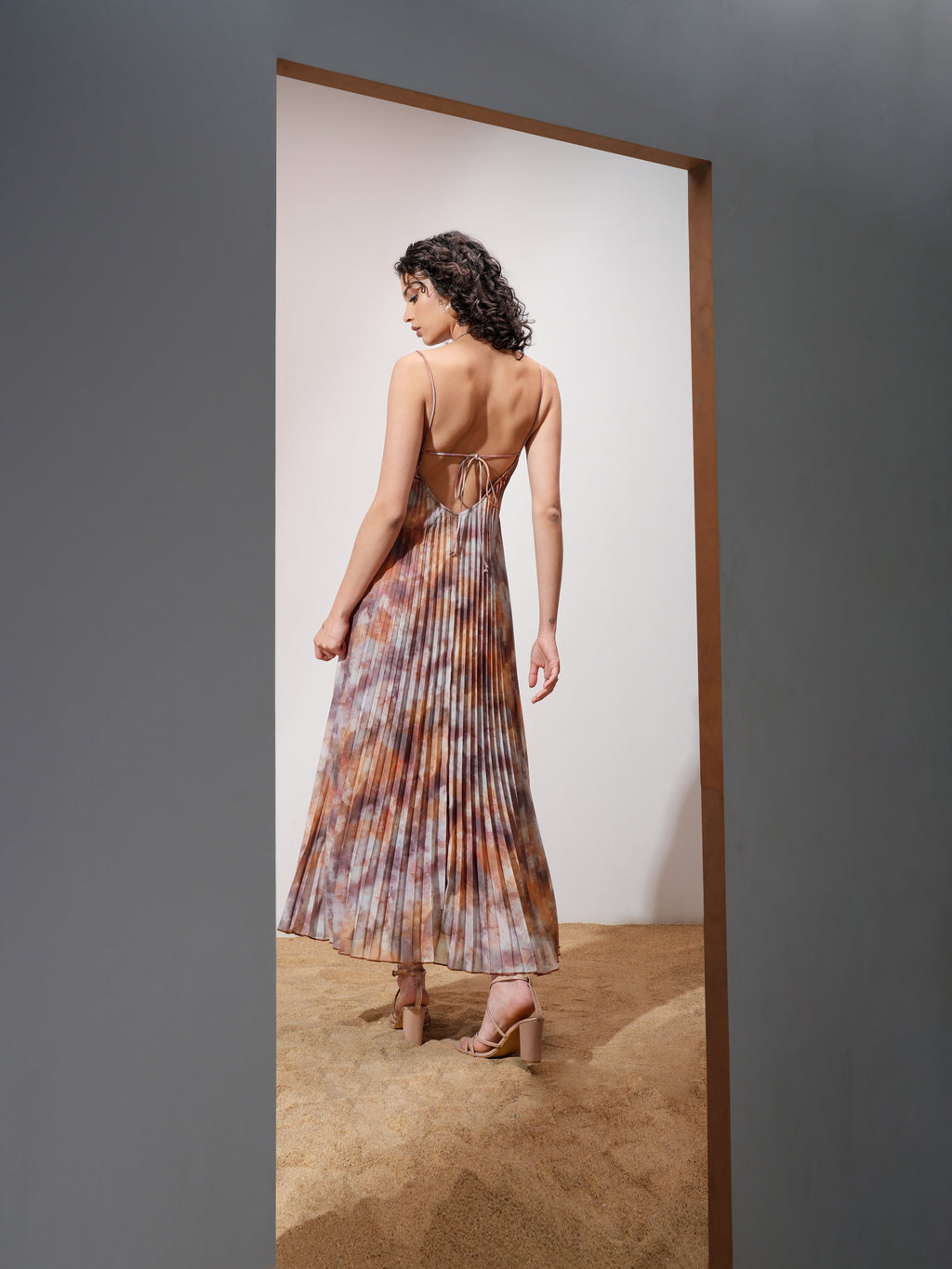 Tokyo Talkies Women Grey Printed Maxi Dress - Grey - Image 3