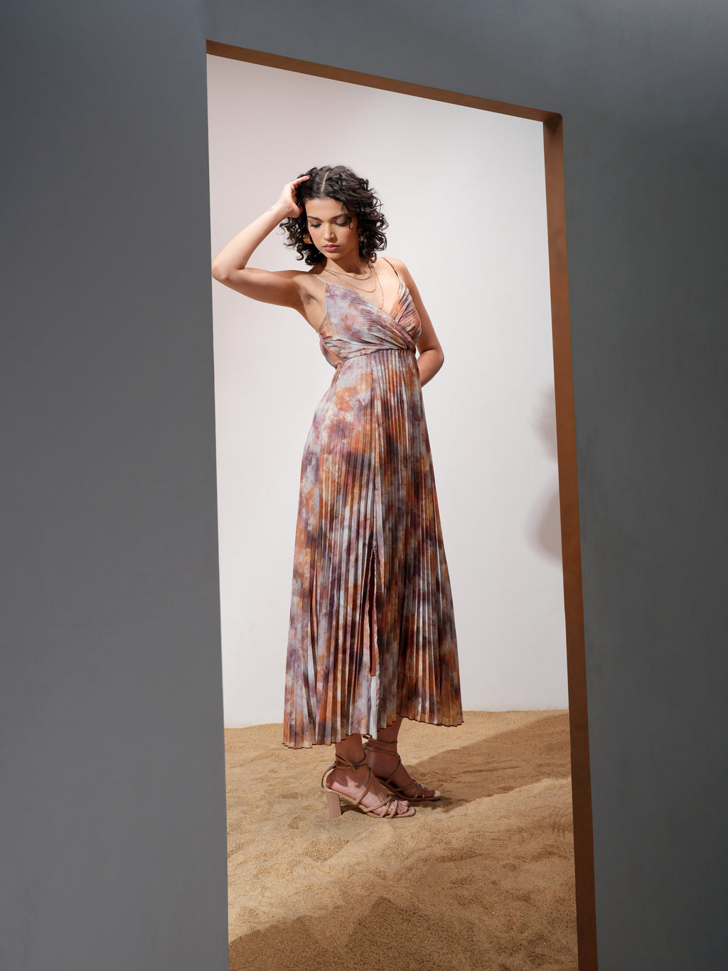 Tokyo Talkies Women Grey Printed Maxi Dress - Grey - Image 6