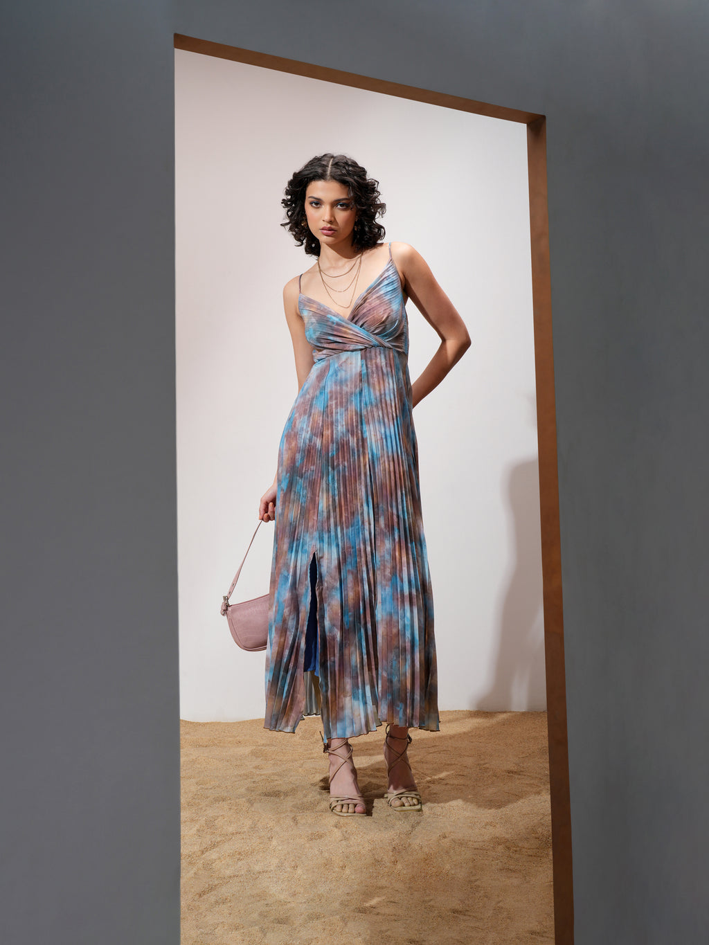 Tokyo Talkies Women Beige Printed Maxi Dress - Beige - Image 2