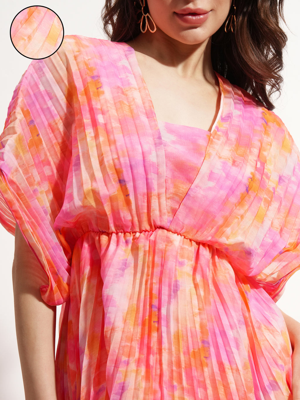 Tokyo Talkies Women Pink Printed Fit And Flare Dress - Pink - Image 5