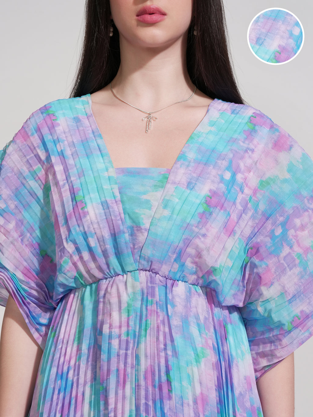Tokyo Talkies Women Purple Printed Fit And Flare Dress - Purple - Image 5