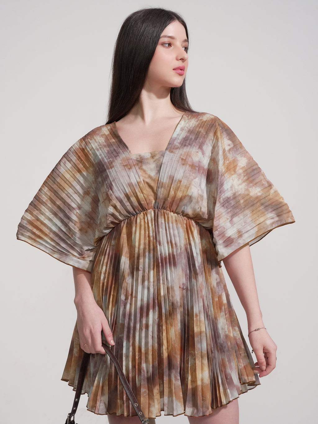 Tokyo Talkies Women Grey Printed Fit And Flare Dress - Grey - Image 1