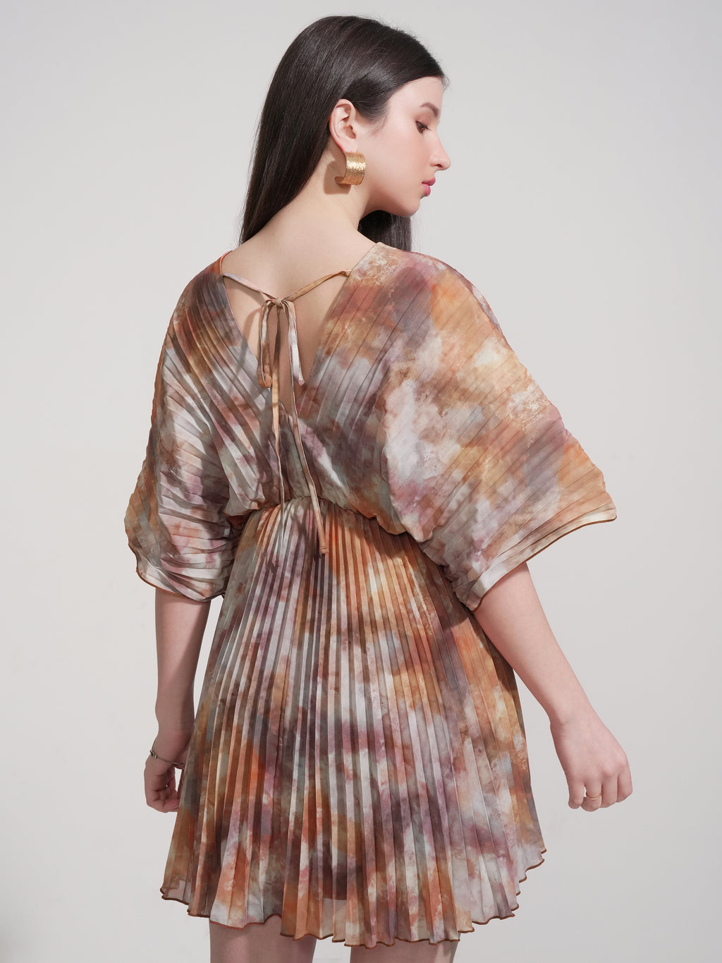 Tokyo Talkies Women Grey Printed Fit And Flare Dress - Grey - Image 3
