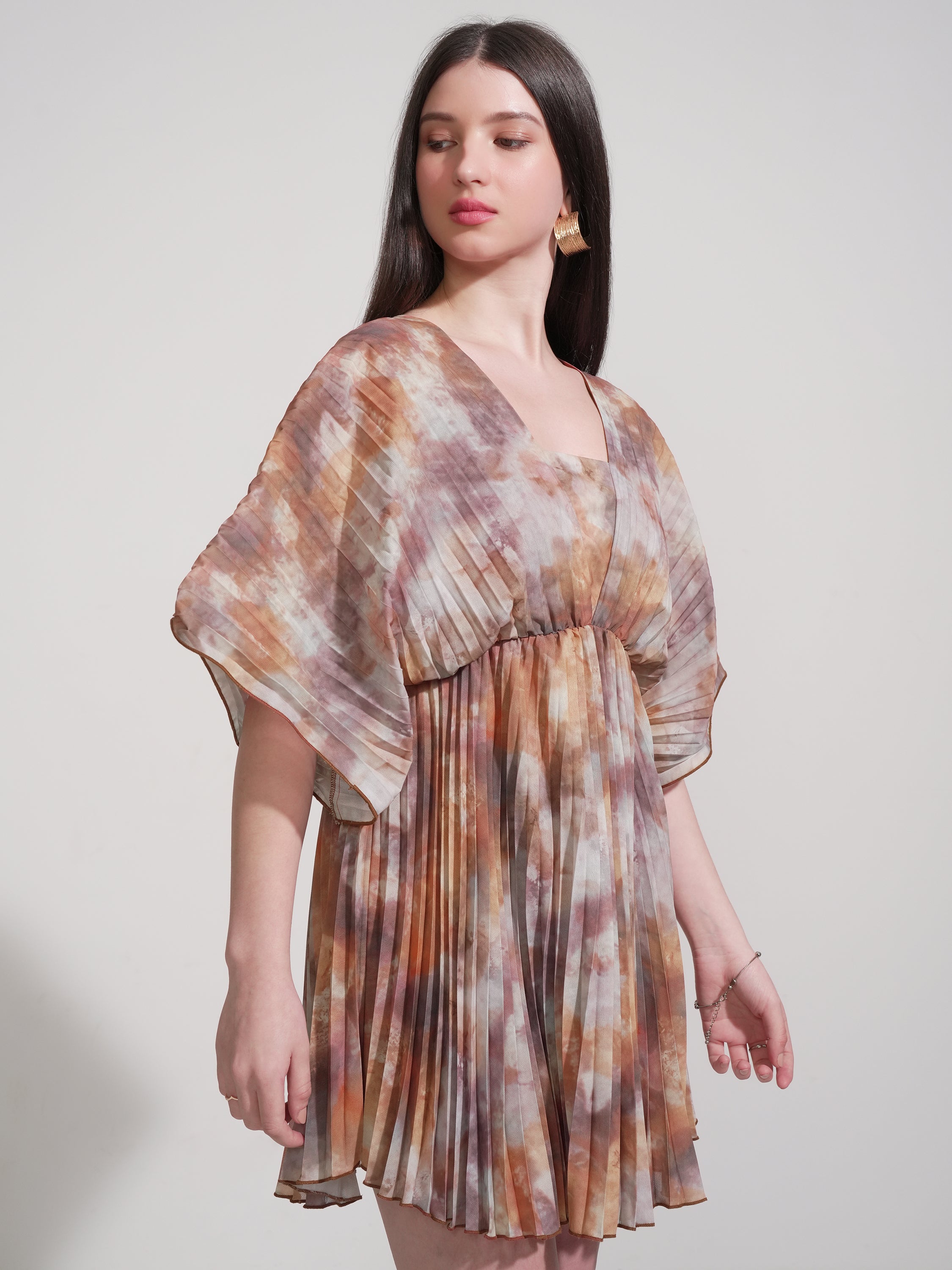 Tokyo Talkies Women Grey Printed Fit And Flare Dress - Grey - Image 6