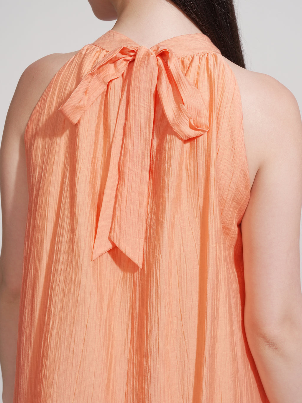 Tokyo Talkies Women Orange Self Design Maxi Dress - Orange - Image 7