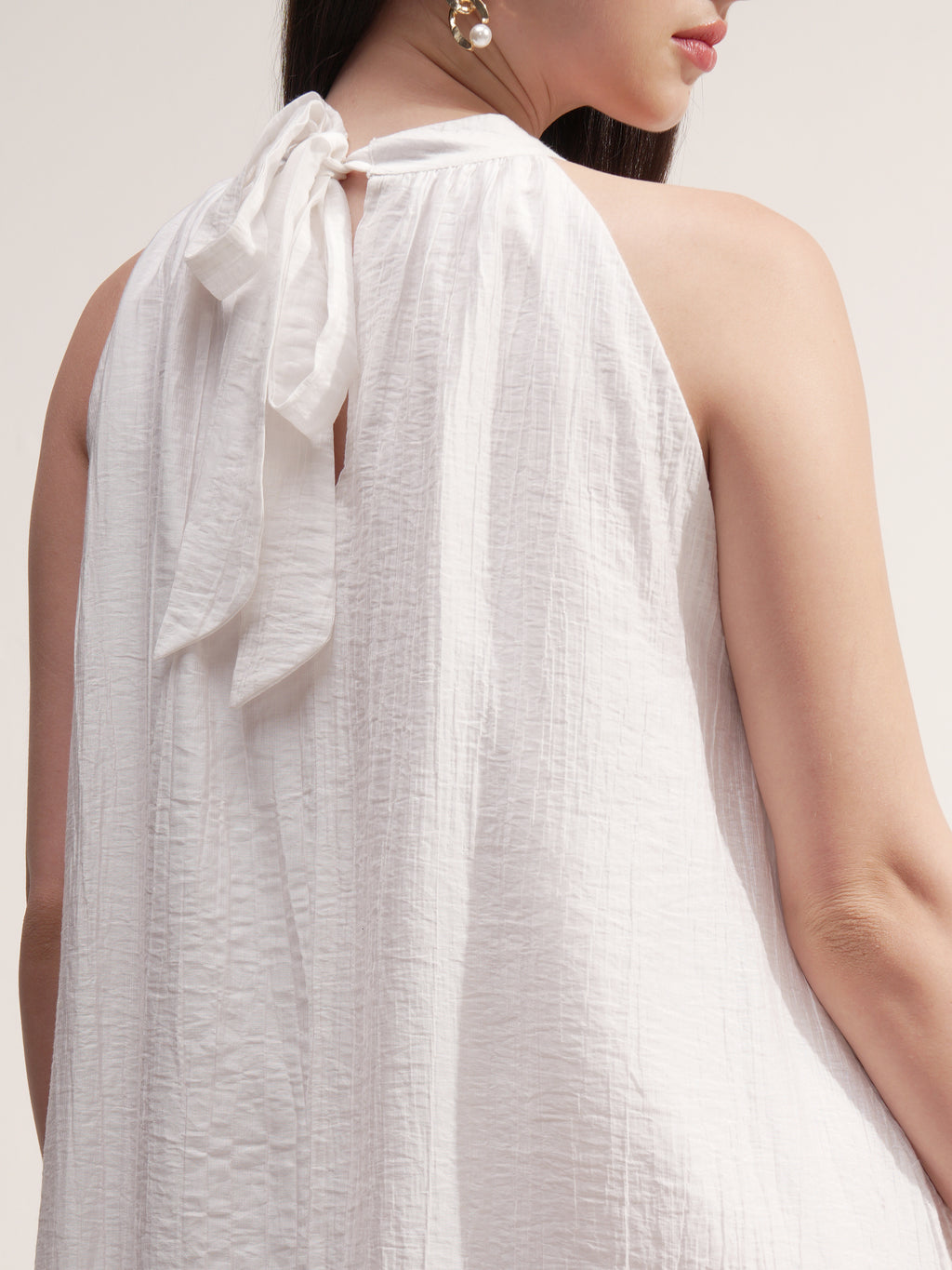 Tokyo Talkies Women White Solid Maxi Dress - White - Image 6