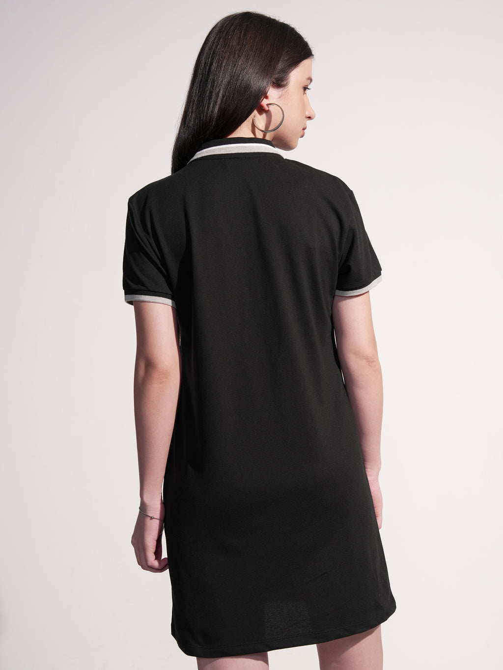 Tokyo Talkies Women Black Solid T-shirt Dress - Black - Image 3
