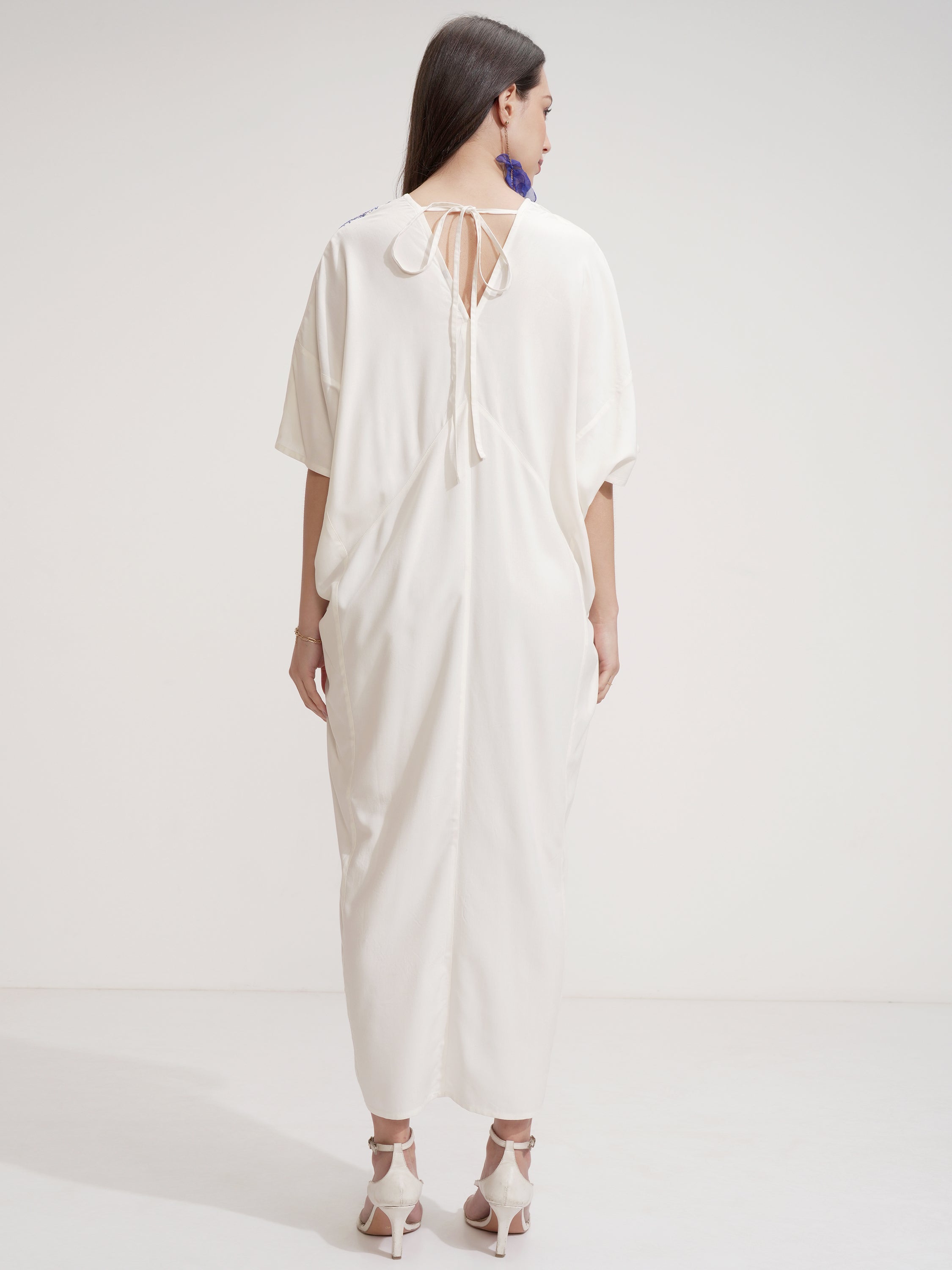 Tokyo Talkies Women Off White Printed Fit And Flare Dress - Off White - Image 3
