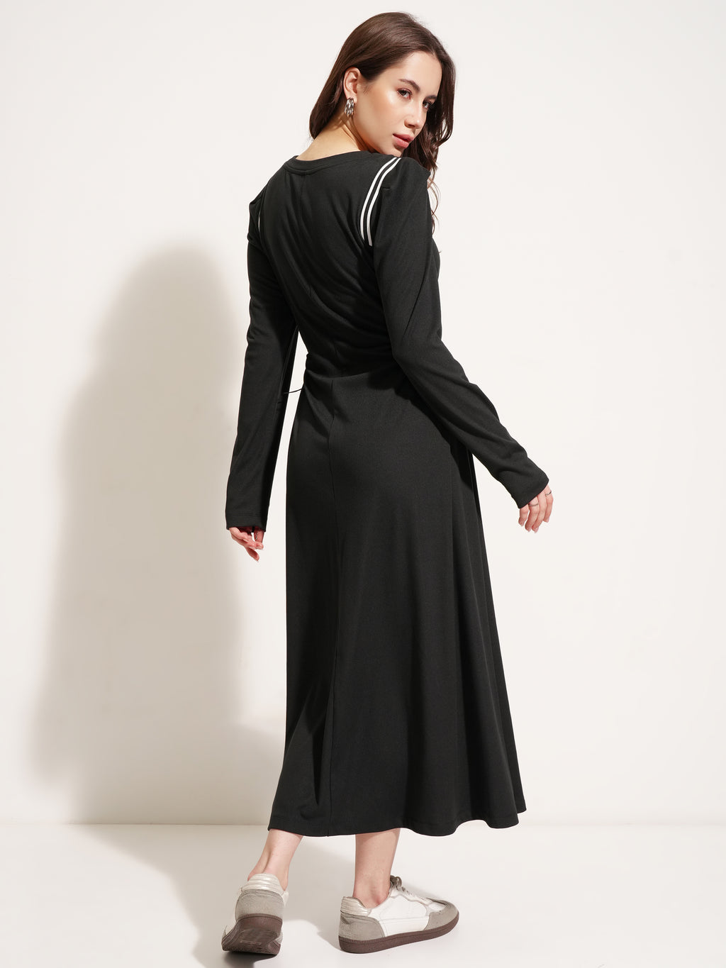 Tokyo Talkies Women Black Solid Maxi Dress - Black - Image 3