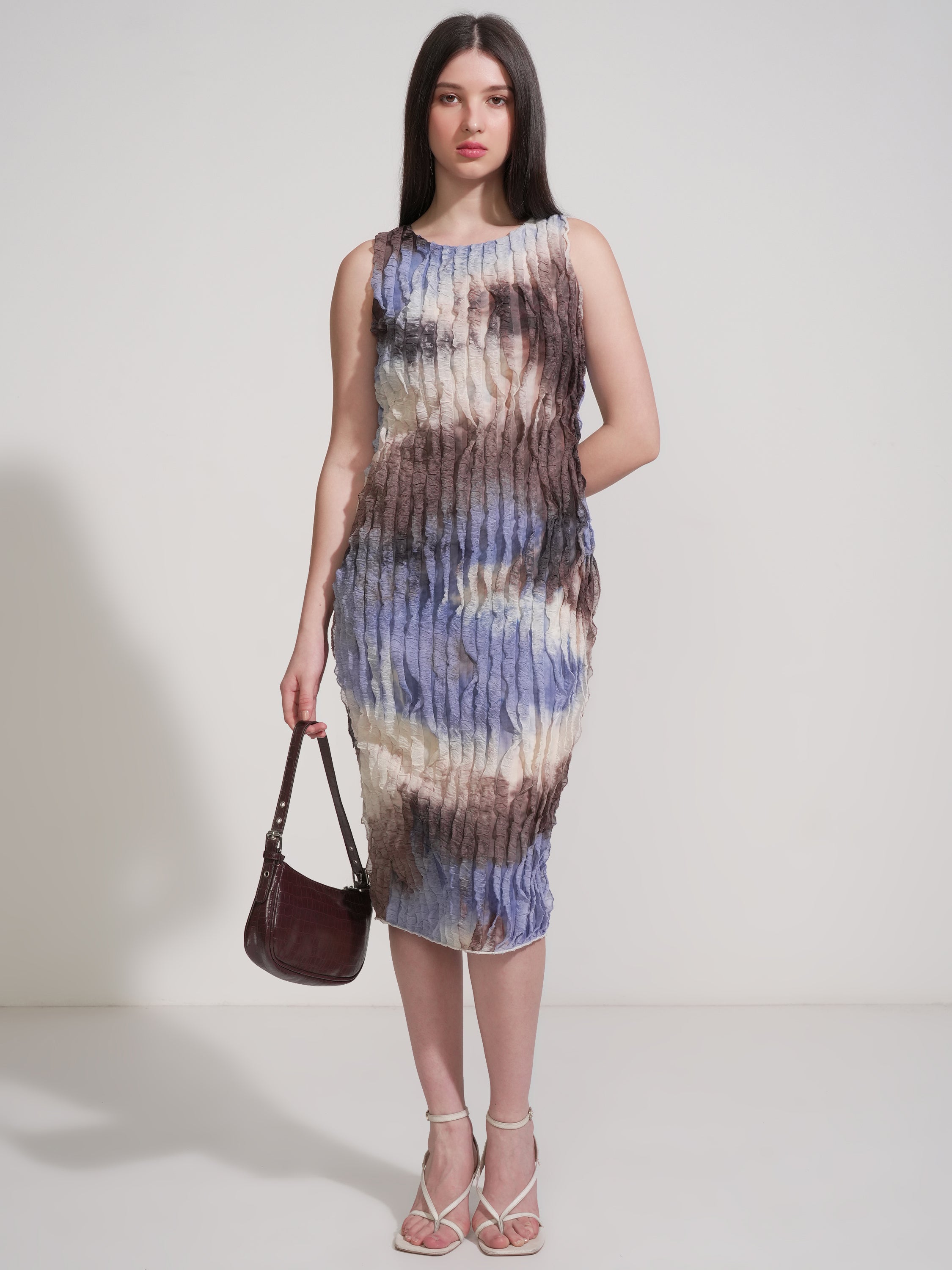 Tokyo Talkies Women Purple Printed Sheath Dress - Purple - Image 2