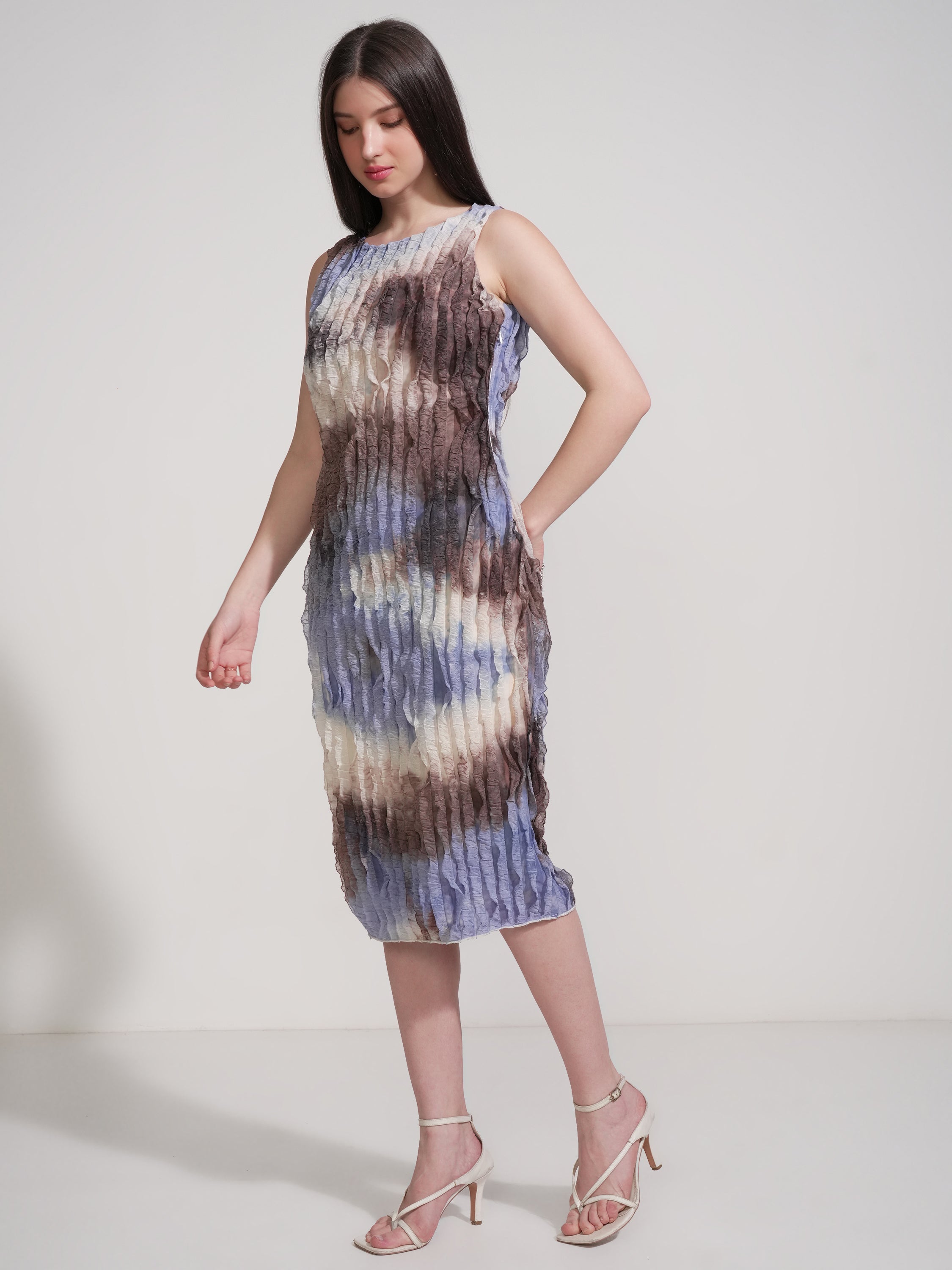 Tokyo Talkies Women Purple Printed Sheath Dress - Purple - Image 4