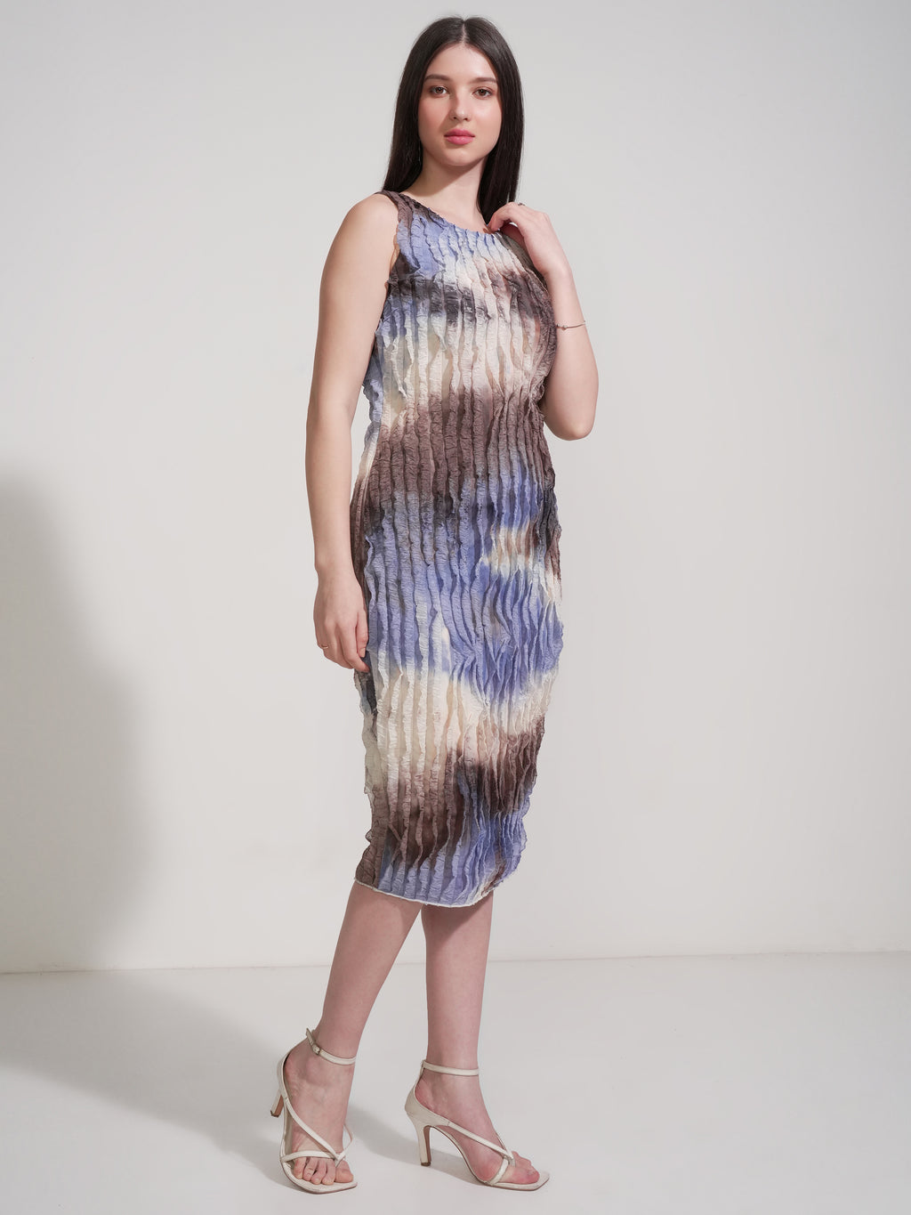 Tokyo Talkies Women Purple Printed Sheath Dress - Purple - Image 6