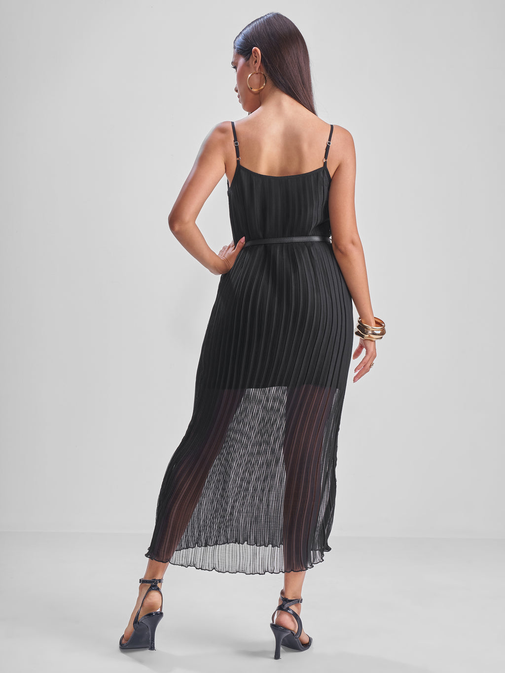 Tokyo Talkies Women Black Solid Maxi Dress - Black - Image 3