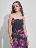 Tokyo Talkies Women Black Printed Sheath Dress - Black - Image 1
