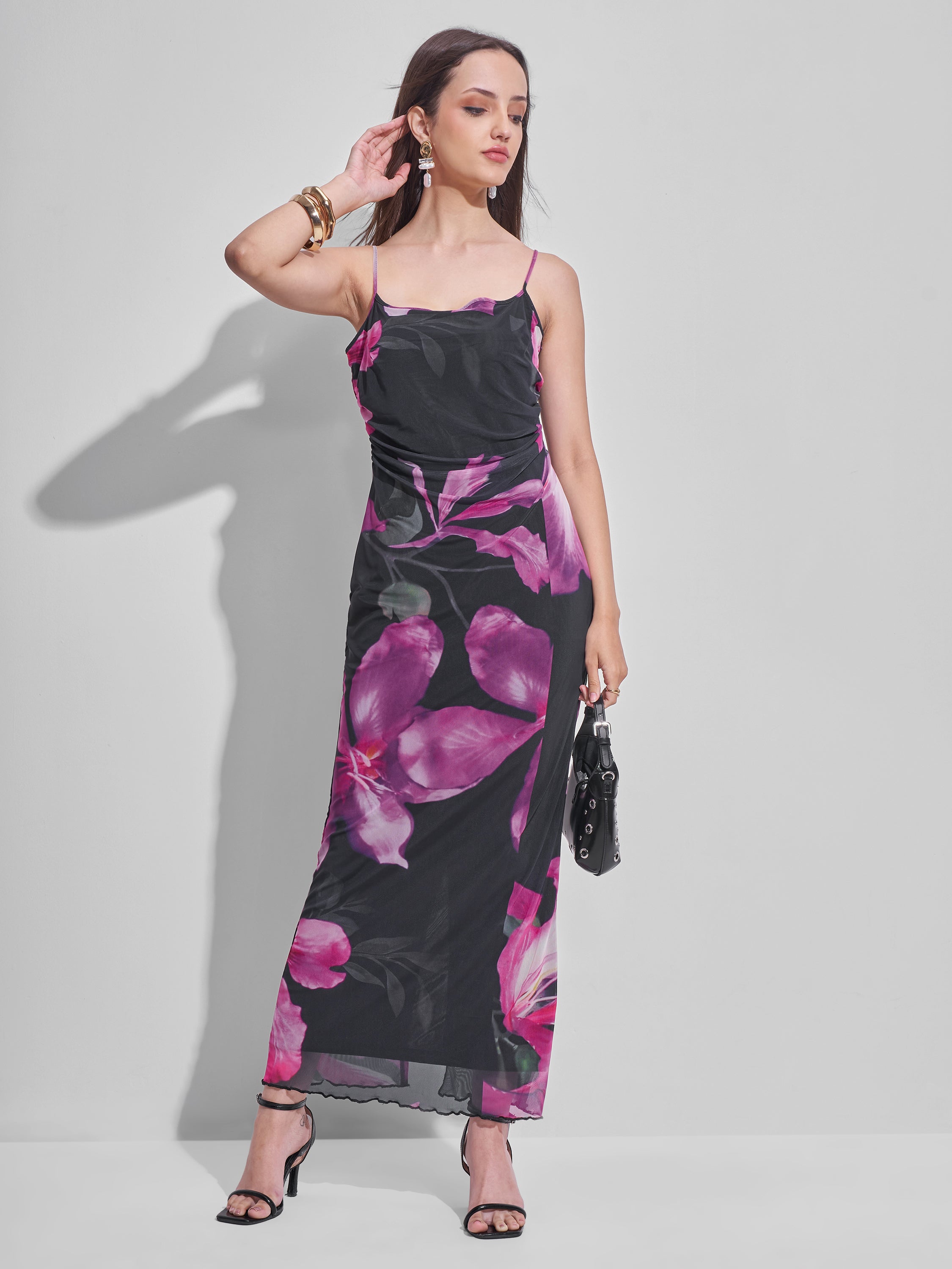 Tokyo Talkies Women Black Printed Sheath Dress - Black - Image 2