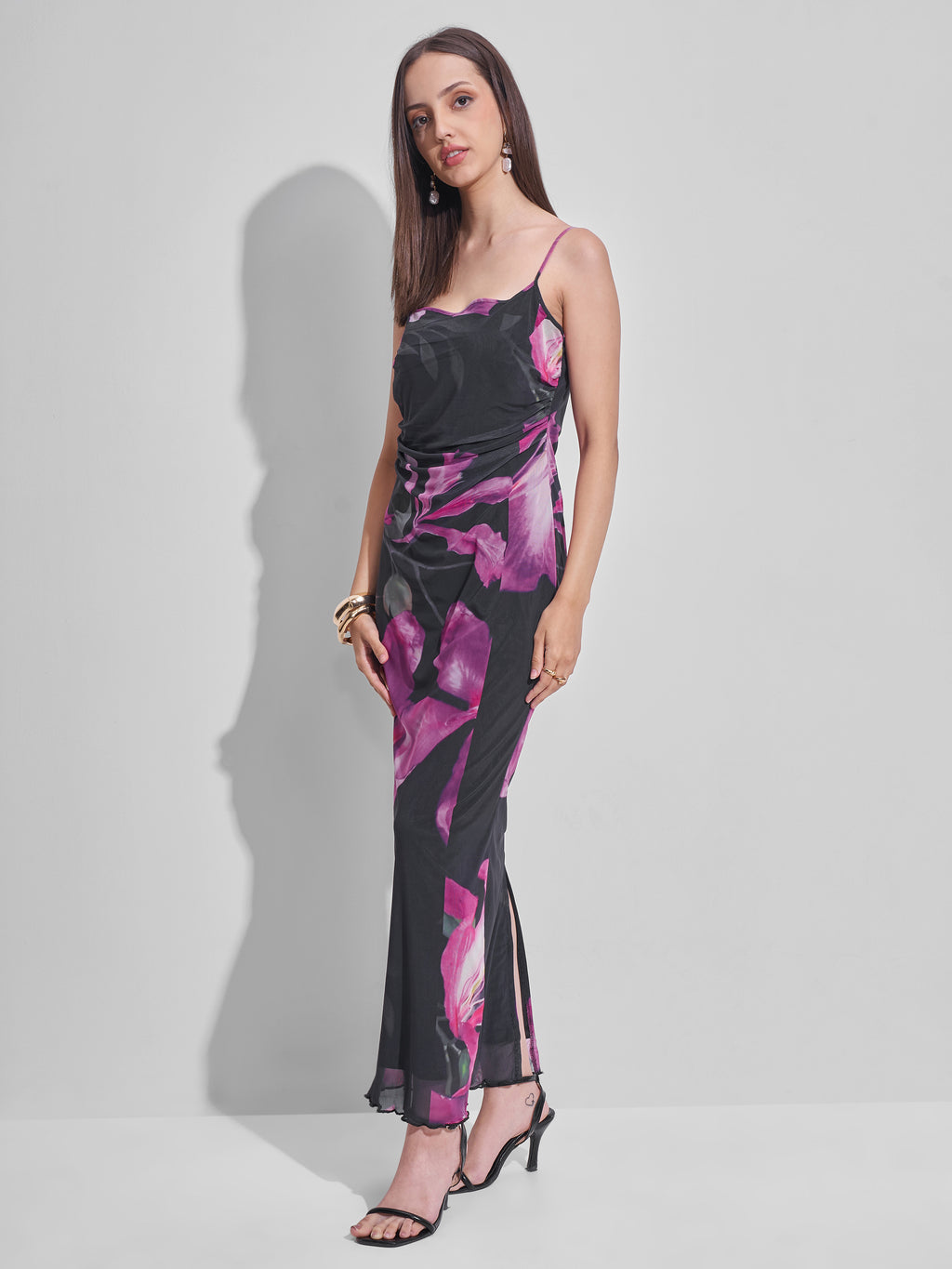 Tokyo Talkies Women Black Printed Sheath Dress - Black - Image 4