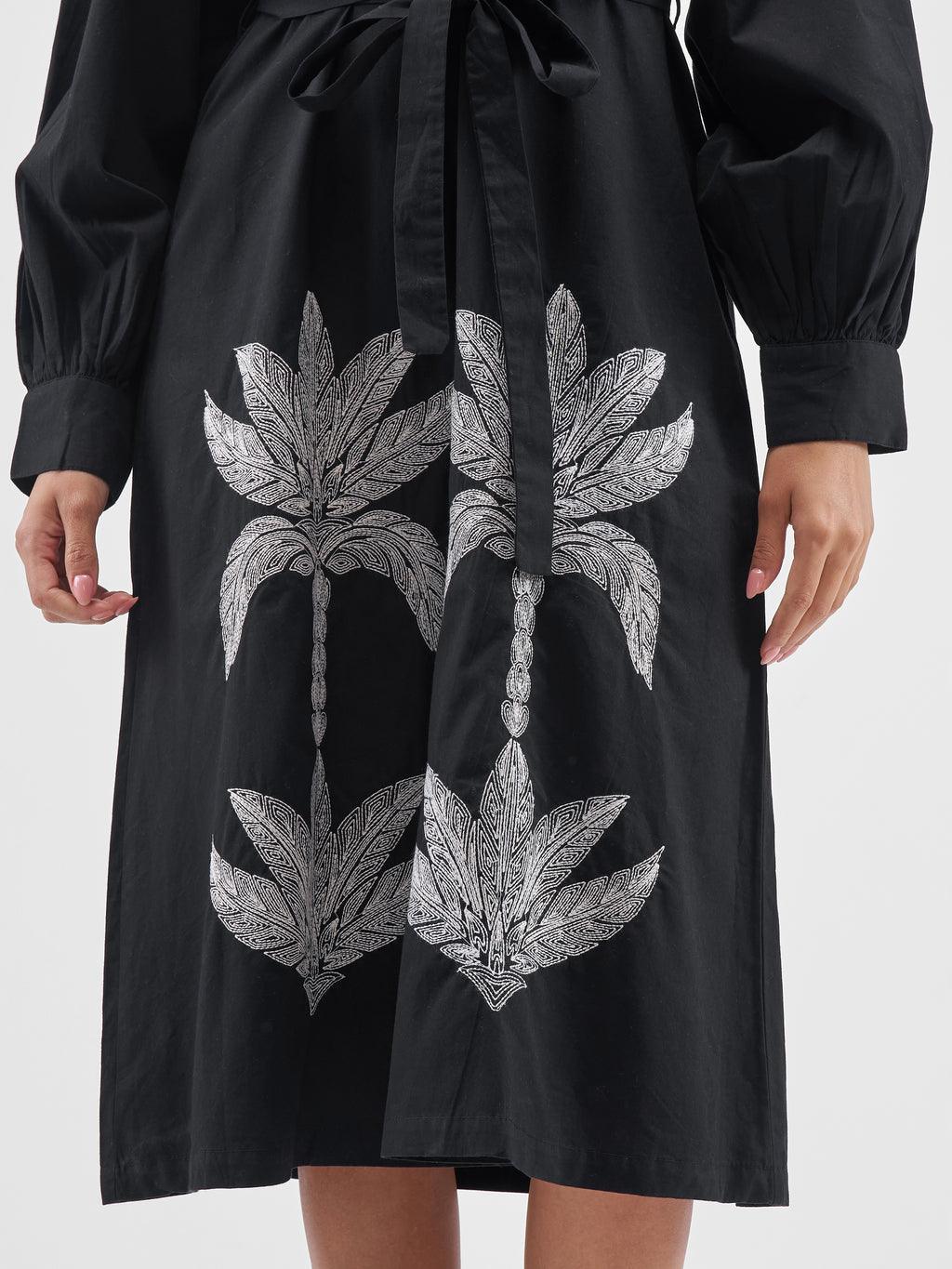 Tokyo Talkies Women Black Printed Fit and Flare Dress - Black - Image 6