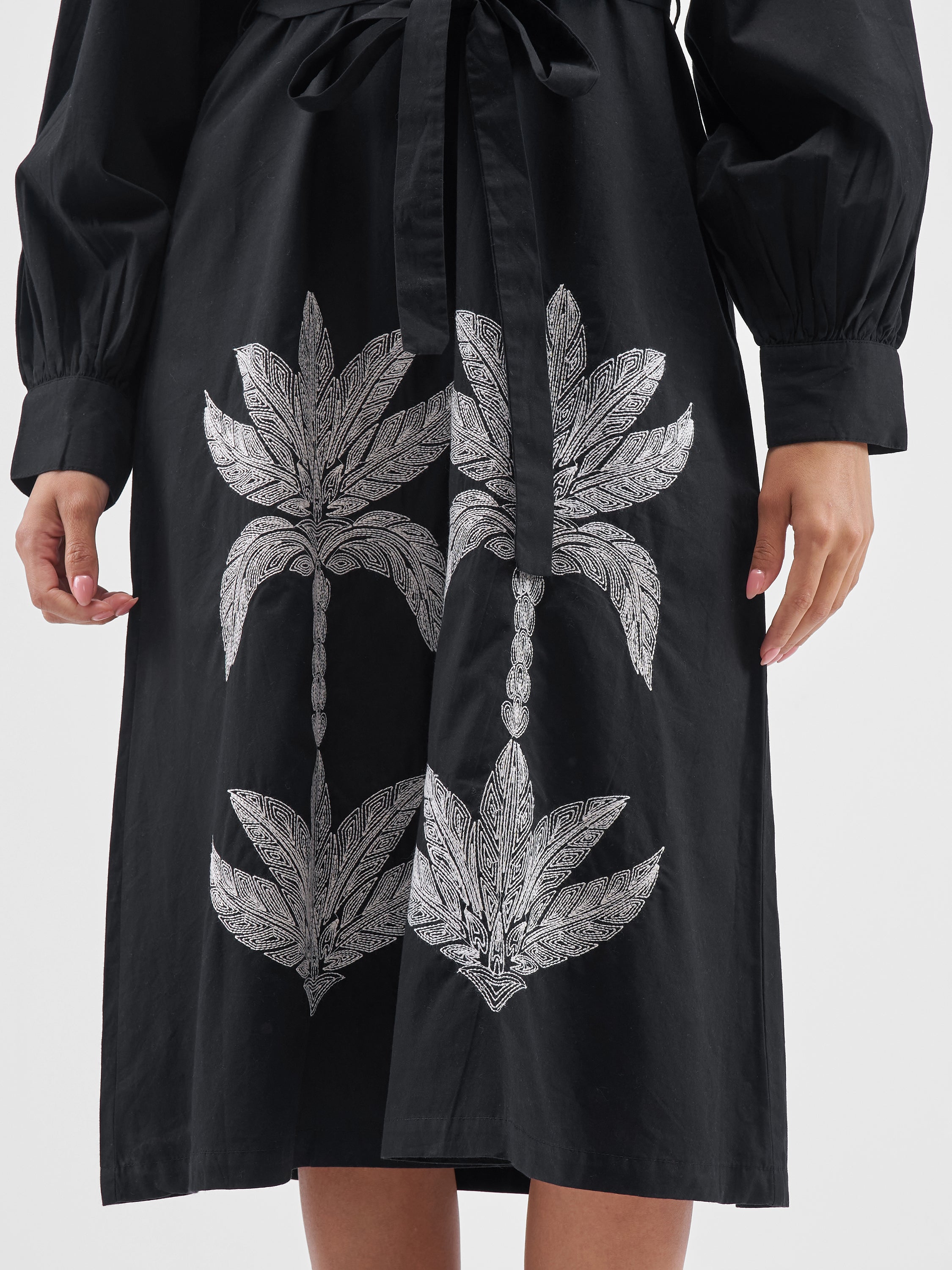 Tokyo Talkies Women Black Printed Fit and Flare Dress - Black - Image 6