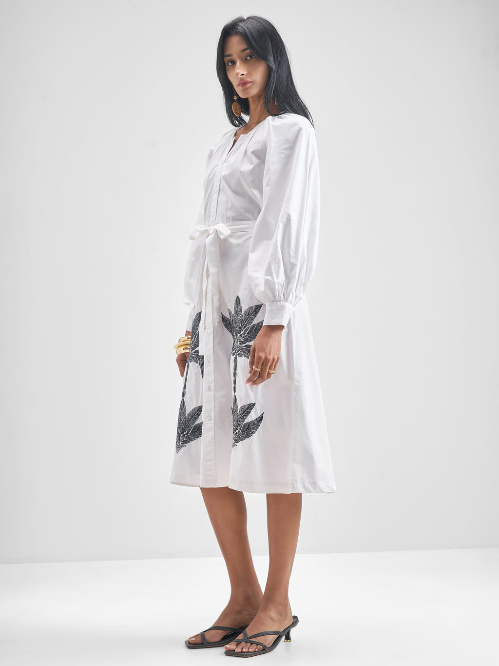 Tokyo Talkies Women White Printed A-Line Dress - White - Image 2