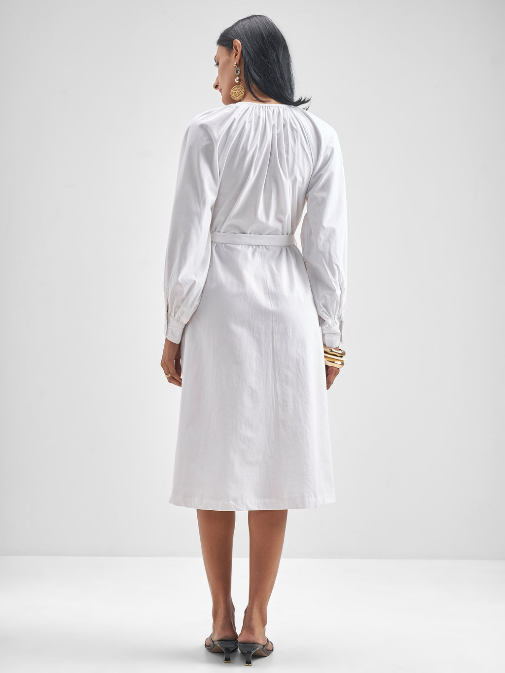 Tokyo Talkies Women White Printed A-Line Dress - White - Image 3